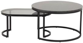 2 ju kavos staliuku komplektas - Kavos staliukas Actona Spiro 89485, pilkas, 700 mm x 700 mm x 420 mm - 3 nuotrauka