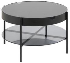 Kavos staliukas Actona Tipton 80388, juodas, 750 mm x 750 mm x 450 mm