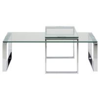 Kavos staliukas Actona Katrine 61537, skaidrus, 690 mm x 1150 mm x 450 mm