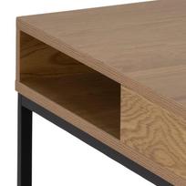 80x80 stalas - Žurnalinis staliukas Actona Willford Square, juodas/ąžuolo, 800 mm x 800 mm x 400 mm - 3 nuotrauka