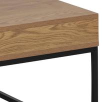 80x80 stalas - Žurnalinis staliukas Actona Willford Square, juodas/ąžuolo, 800 mm x 800 mm x 400 mm - 4 nuotrauka