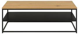 giles azuolo - Žurnalinis staliukas Actona Gila Rectangular, juodas/ąžuolo, 1200 mm x 600 mm x 420 mm - 2 nuotrauka