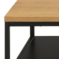 giles azuolo - Žurnalinis staliukas Actona Gila Rectangular, juodas/ąžuolo, 1200 mm x 600 mm x 420 mm - 4 nuotrauka