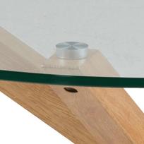zurnalinis staliukas azuol - Kavos staliukas Actona Heaven Round, skaidrus/ąžuolo, 820 mm x 820 mm x 400 mm - 3 nuotrauka