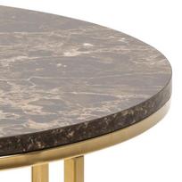 kavos staliukai aukso - Kavos staliukas Actona Alisma 82640, rudas/aukso, 800 mm x 800 mm x 460 mm - 3 nuotrauka
