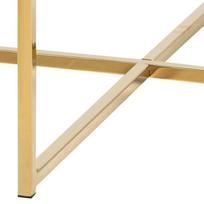 kavos staliukai aukso - Kavos staliukas Actona Alisma 82640, rudas/aukso, 800 mm x 800 mm x 460 mm - 5 nuotrauka