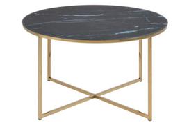 kavos staliukai aukso - Kavos staliukas Actona Alisma 91887, aukso/juodas, 800 mm x 800 mm x 450 mm - 2 nuotrauka
