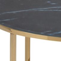 kavos staliukai aukso - Kavos staliukas Actona Alisma 91887, aukso/juodas, 800 mm x 800 mm x 450 mm - 3 nuotrauka