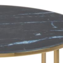 kavos staliukai aukso - Kavos staliukas Actona Alisma 91887, aukso/juodas, 800 mm x 800 mm x 450 mm - 6 nuotrauka