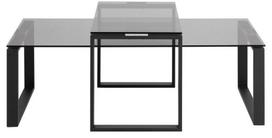 Kavos staliukas Actona Katrine 61540, skaidrus/juodas, 690 mm x 1150 mm x 450 mm