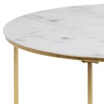 kavos staliukai aukso - Kavos staliukas Actona Bolton A1, aukso/baltas, 800 mm x 800 mm x 440 mm - 3 nuotrauka