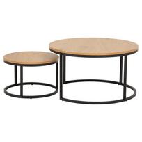 zurnalinis staliukas azuol - Kavos staliukas Actona Spiro 89646, rudas/ąžuolo, 800 mm x 800 mm x 445 mm - 2 nuotrauka