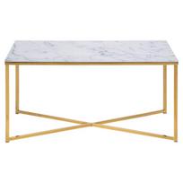 Kavos staliukas Actona Alisma 61457, aukso/baltas, 500 mm x 900 mm x 450 mm