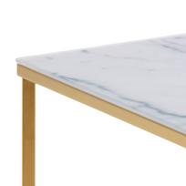 kavos staliukai aukso - Kavos staliukas Actona Alisma 61457, aukso/baltas, 500 mm x 900 mm x 450 mm - 5 nuotrauka