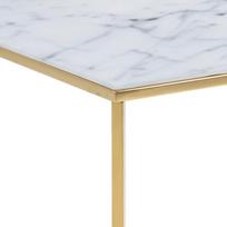 kavos staliukai aukso - Kavos staliukas Actona Alisma 61463, aukso/baltas, 800 mm x 800 mm x 450 mm - 5 nuotrauka