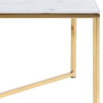 kavos staliukai aukso - Kavos staliukas Actona Alisma 61463, aukso/baltas, 800 mm x 800 mm x 450 mm - 8 nuotrauka