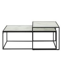 Kavos staliukas Actona Bolton 61482, baltas/juodas, 550 mm x 1000 mm x 430 mm
