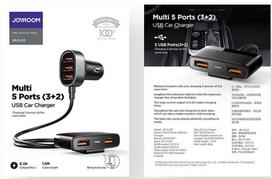 mulers - Joyroom JR-CL03 Multi 5 Ports USB Car Charger, PCHJRM57983105137 - 9 nuotrauka