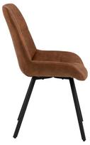 88 cm - Valgomojo kėdė Actona Waylor 96119, ruda/juoda - 2 nuotrauka