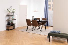 88 cm - Valgomojo kėdė Actona Waylor 96119, ruda/juoda - 10 nuotrauka