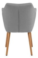 azuolo porankiai - Valgomojo kėdė Actona Nora, matinė, pilka/ąžuolo - 2 nuotrauka