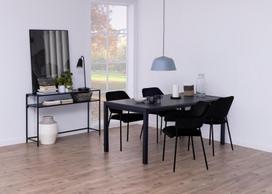 valgomojo kedes - Valgomojo kėdė Actona Lima, matinė, juoda, 2 vnt. - 12 nuotrauka