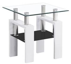 stalai 60x60 - Signal Meble Coffee Table Lisa D 60x60cm White Lacquer - 2 nuotrauka