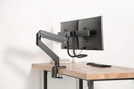 2 monitoriu laikiklis 32" - MONITOR ACC DESK MOUNT 10-32"/NM-D775DXBLACK NEOMOUNTS - 5 nuotrauka