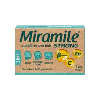  MIRAMILE augalinės pastilės su cinku ir beta gliukanais STRONG, 12 pastilių