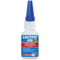 Gumos ir plastikų momentiniai klijai LOCTITE 406, 20g