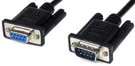 rs232 laidas - Kabelis StarTech DB9 RS232 SCNM9FM1MBK, juoda, 1 m - 1 nuotrauka
