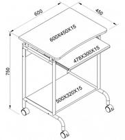 baltas stalas darbui -  Techly Compact 105926, baltas - 3 nuotrauka