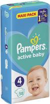 sauskelnes maxi - Pampers Active Baby Maxi Pack S4 58 - 1 nuotrauka