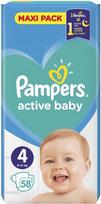 sauskelnes maxi - Pampers Active Baby Maxi Pack S4 58 - 2 nuotrauka