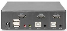 display port laidas - DIGITUS KVM Switch 2x1 HDMI 2-Port - 3 nuotrauka