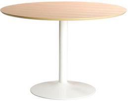 Valgomojo stalas Actona Ibiza, baltas/ąžuolo, 1100 mm x 1100 mm x 740 mm