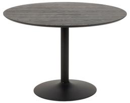 Valgomojo stalas Actona Ibiza, juodas, 1100 mm x 1100 mm x 740 mm