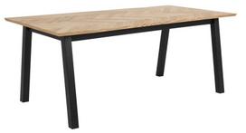 Valgomojo stalas Actona Brighton, juodas/ąžuolo, 1800 mm x 900 mm x 750 mm