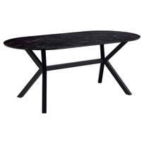 Valgomojo stalas Actona Laxey 20739, juodas, 1800 mm x 900 mm x 740 mm