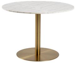 marmurinis stalas - Valgomojo stalas Actona Corby, žalvario/baltas, 1050 mm x 1050 mm x 750 mm - 1 nuotrauka