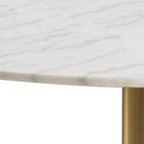 marmurinis stalas - Valgomojo stalas Actona Corby, žalvario/baltas, 1050 mm x 1050 mm x 750 mm - 2 nuotrauka