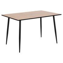 Valgomojo stalas Actona Wilma, juodas/medžio, 1200 mm x 800 mm x 750 mm