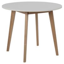 Valgomojo stalas Actona Raven, rudas/baltas, 900 mm x 900 mm x 760 mm