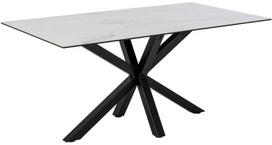 Valgomojo stalas Actona Heaven, baltas/juodas, 1600 mm x 900 mm x 755 mm