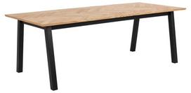 Valgomojo stalas Actona Brighton Rectangular, juodas/ąžuolo, 2200 mm x 950 mm x 750 mm