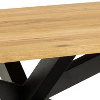 azuolo faneruote - Valgomojo stalas Actona Heaven Rectangular, juodas/ąžuolo, 2200 mm x 900 mm x 755 mm - 4 nuotrauka