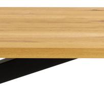 azuolo faneruote - Valgomojo stalas Actona Heaven Rectangular, juodas/ąžuolo, 2200 mm x 900 mm x 755 mm - 6 nuotrauka