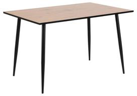 Valgomojo stalas Actona Wilma Rectangular, juodas/ąžuolo, 1200 mm x 800 mm x 750 mm