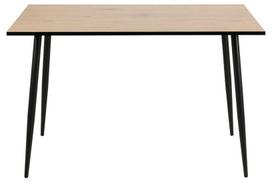 pigu lt valgomojo stalai - Valgomojo stalas Actona Wilma Rectangular, juodas/ąžuolo, 1200 mm x 800 mm x 750 mm - 2 nuotrauka