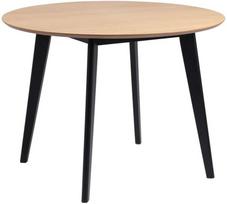 Valgomojo stalas Actona Roxby 85661, juodas/ąžuolo, 1050 mm x 1050 mm x 760 mm